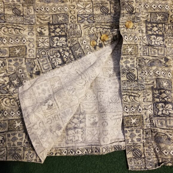 Tropical patterned Big Dogs 4X men's cotton short sleeve shirt - Picture 5 of 7